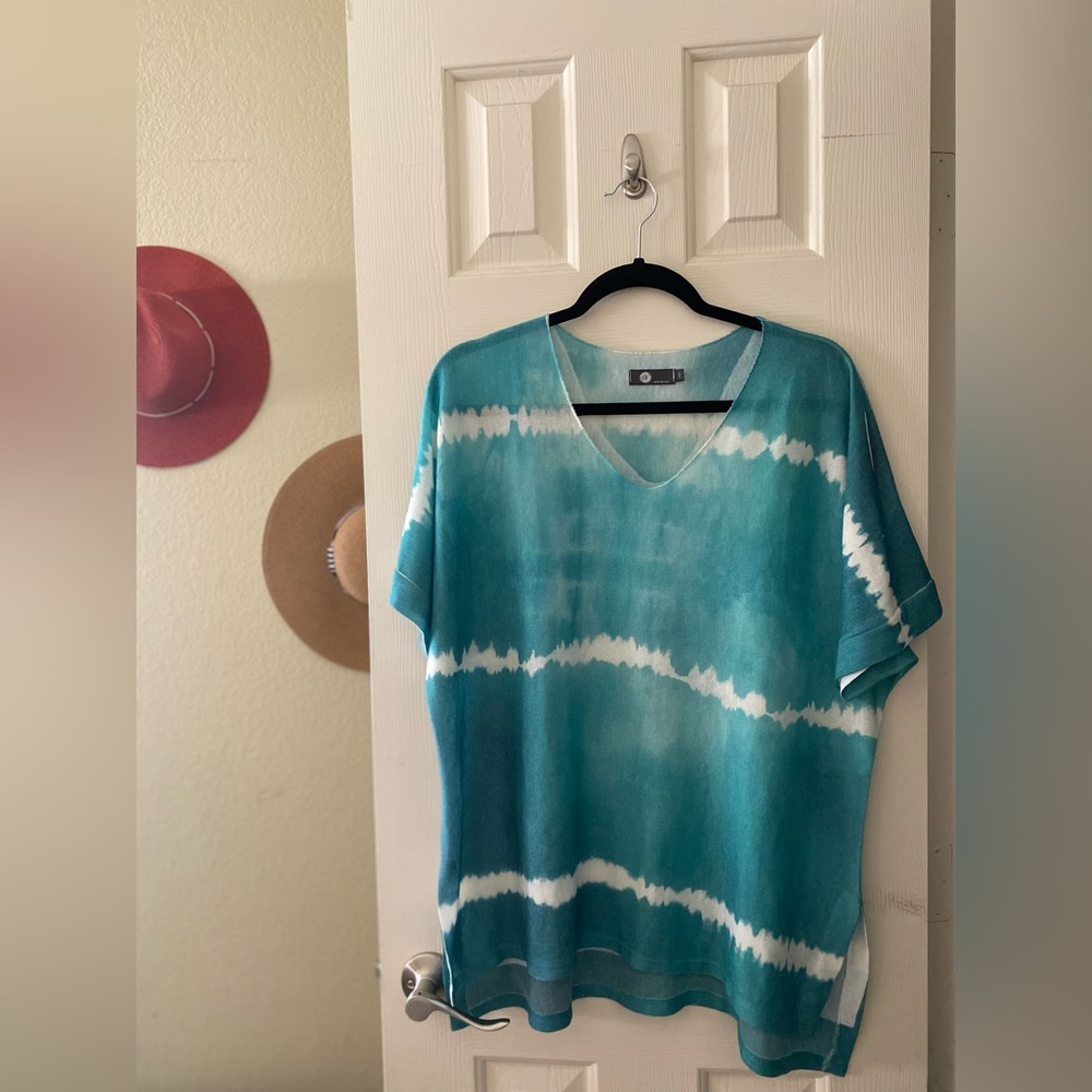 M-Made In Italy - Turquoise Tie Dye Shirt